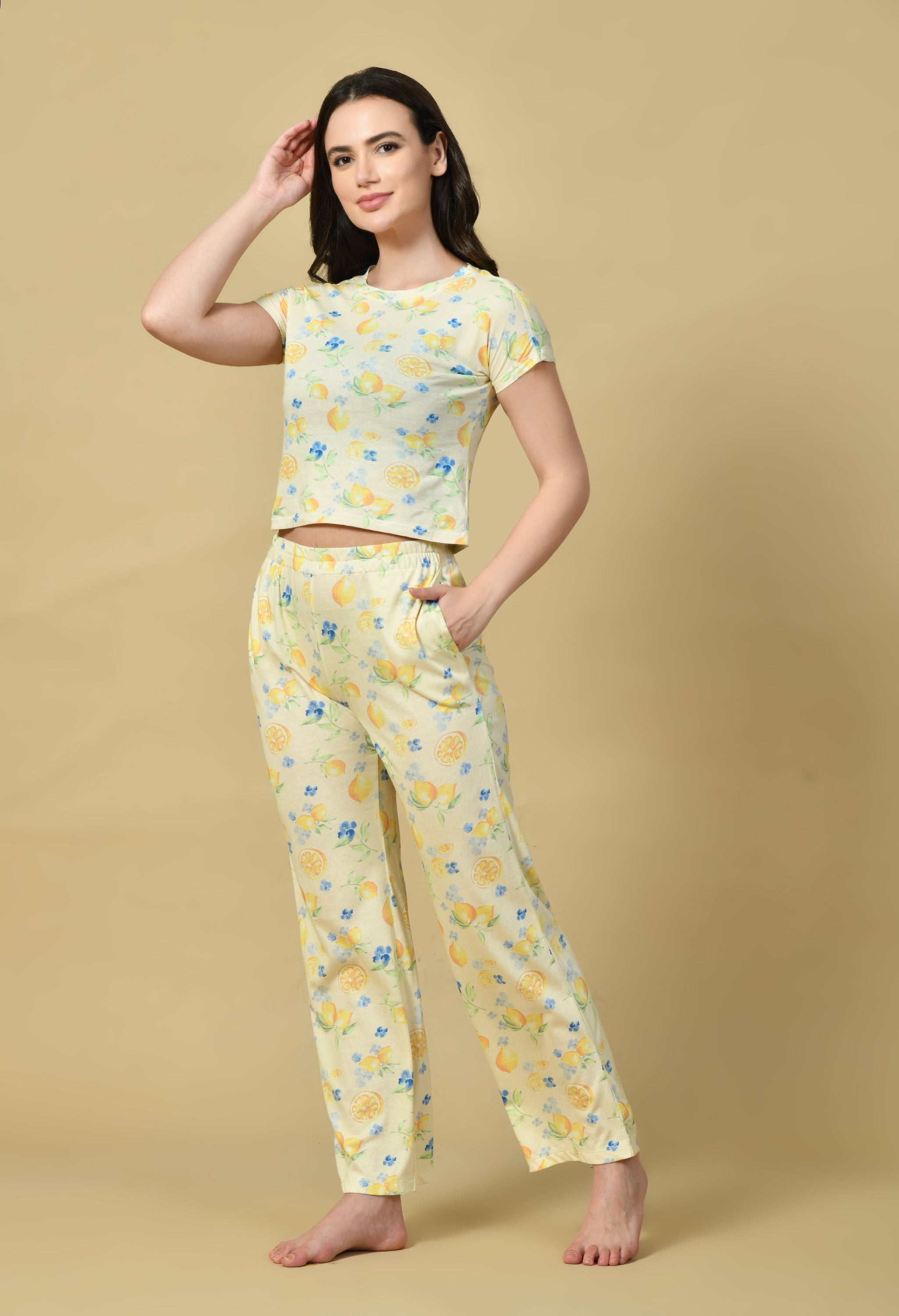Lemon Splash Tank Top with Shorts