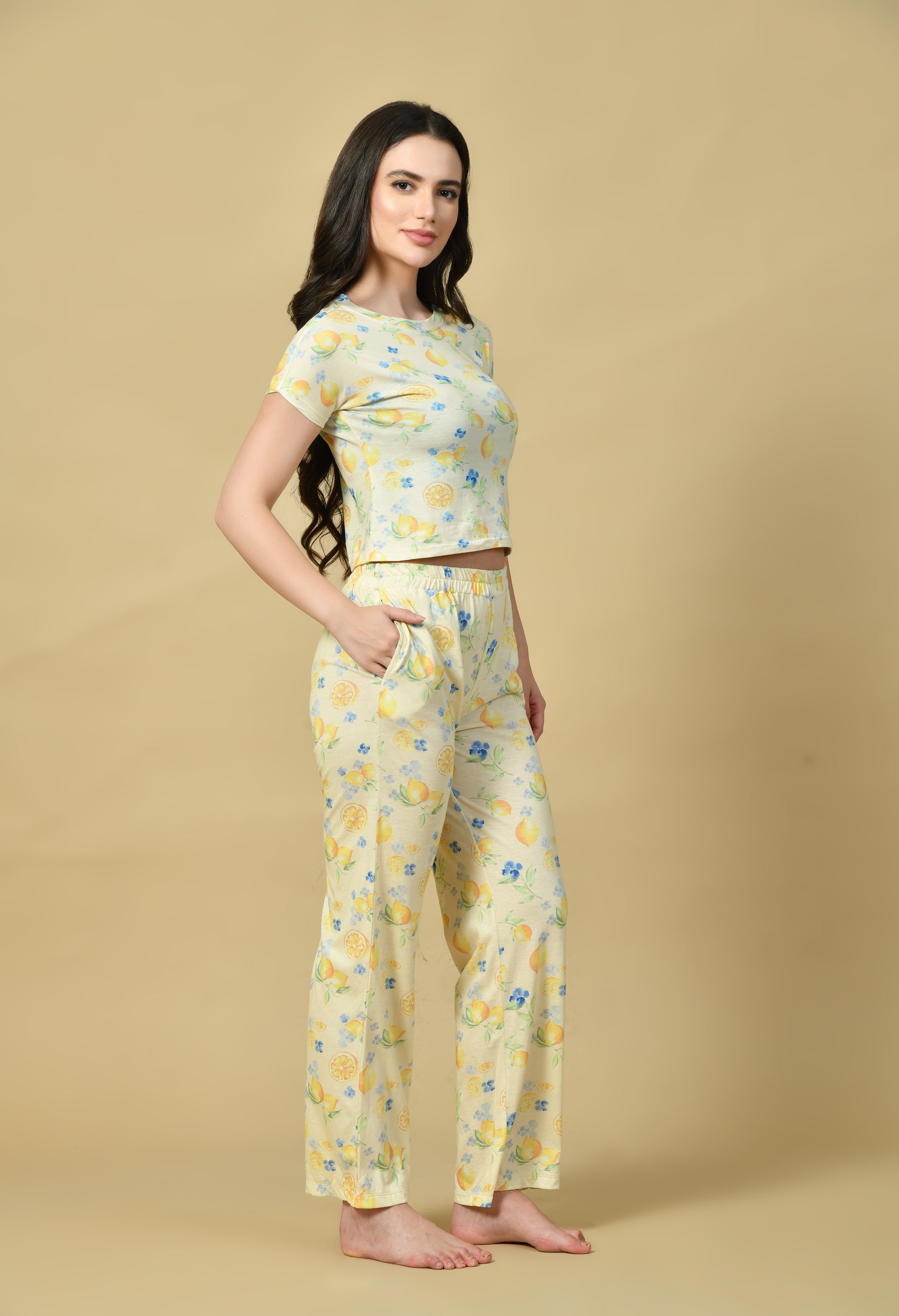 Lemon Splash Tank Top with Shorts