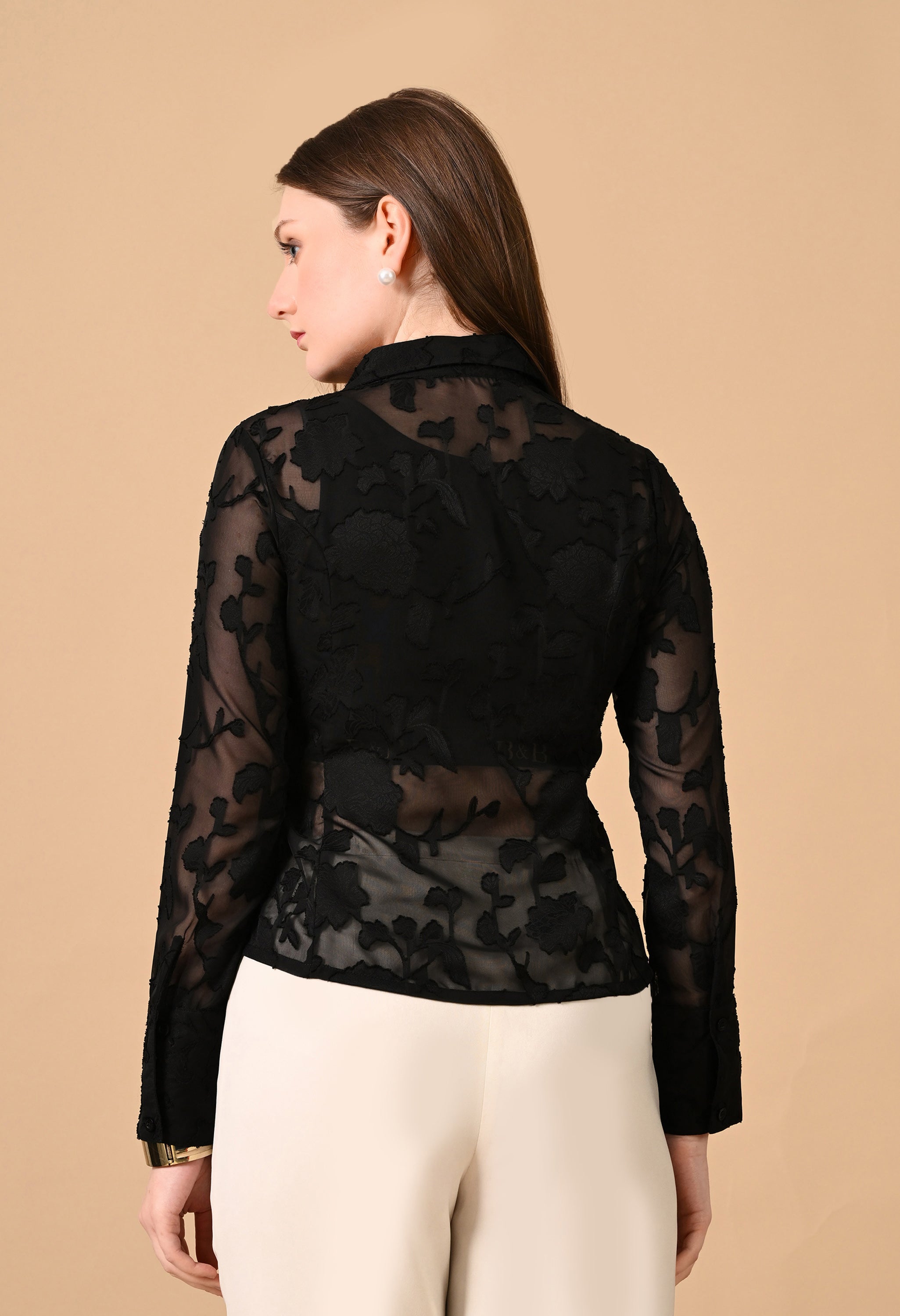 Jacquard Princess Seam Shirt