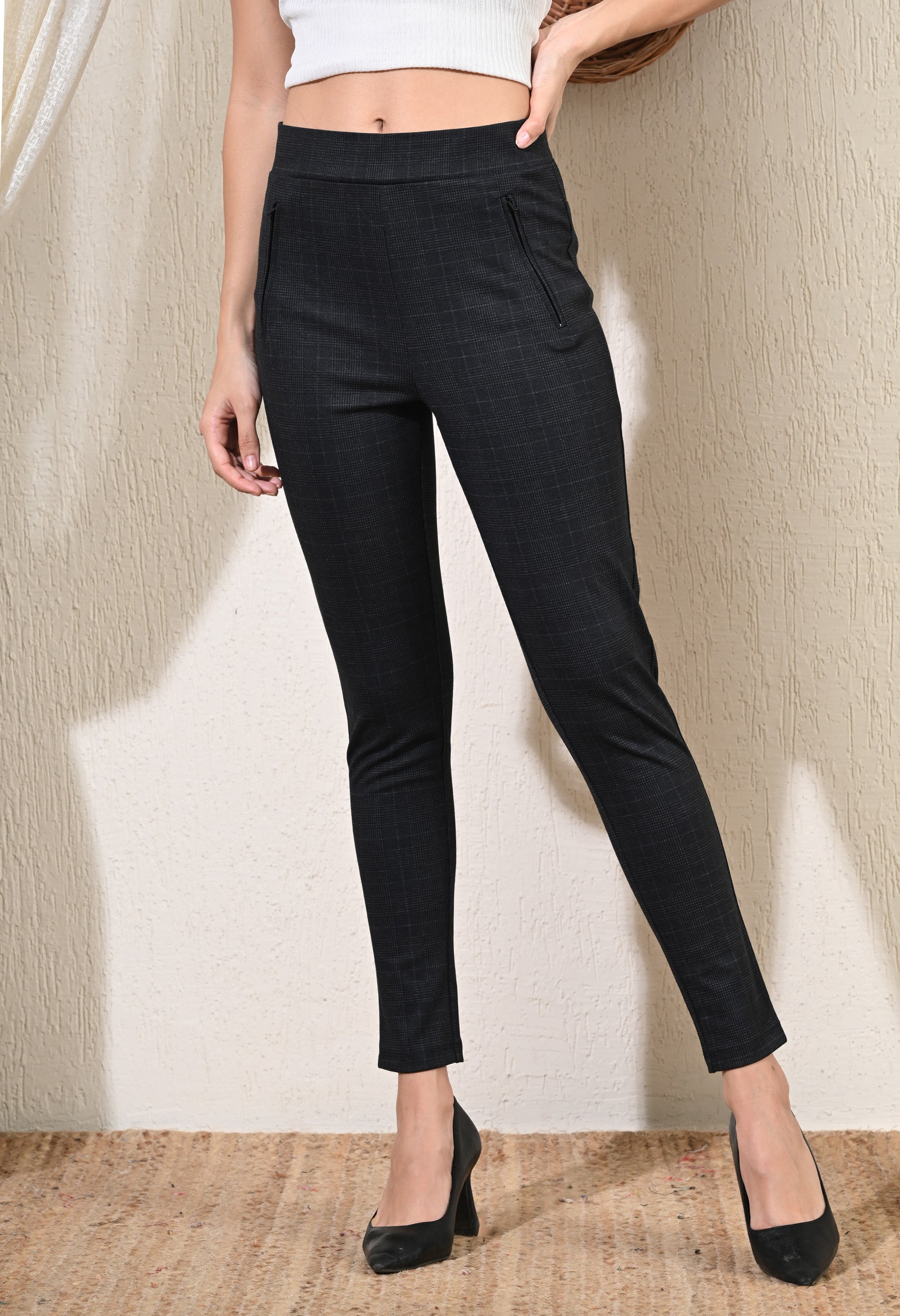 Women High-rise Ankle Length Stretchable Jegging
