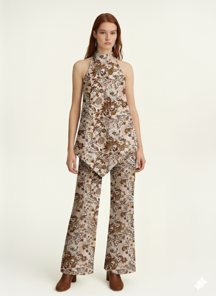 Floral Halter Neck Co-ord Set