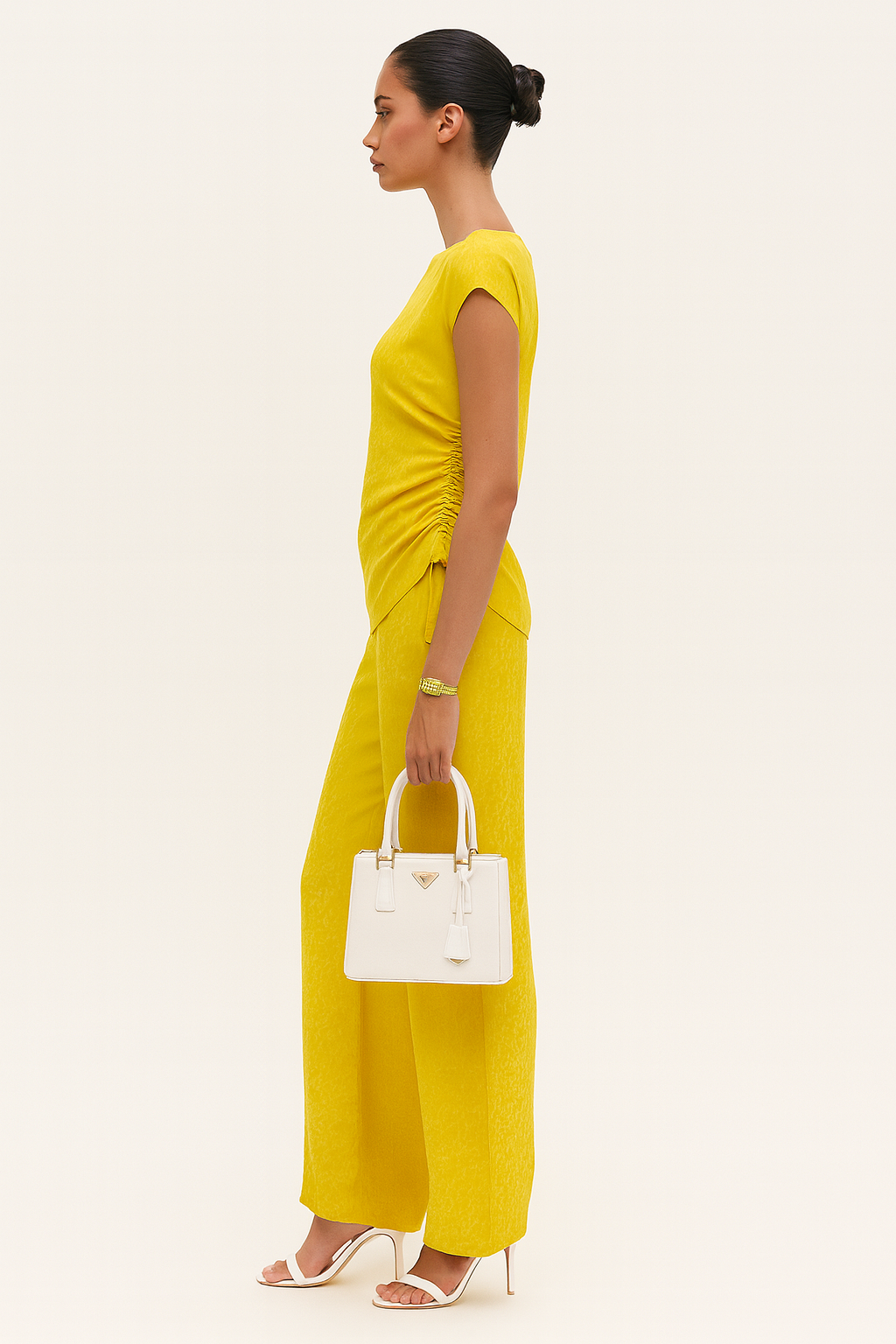 Yellow Satin Co-ord Set