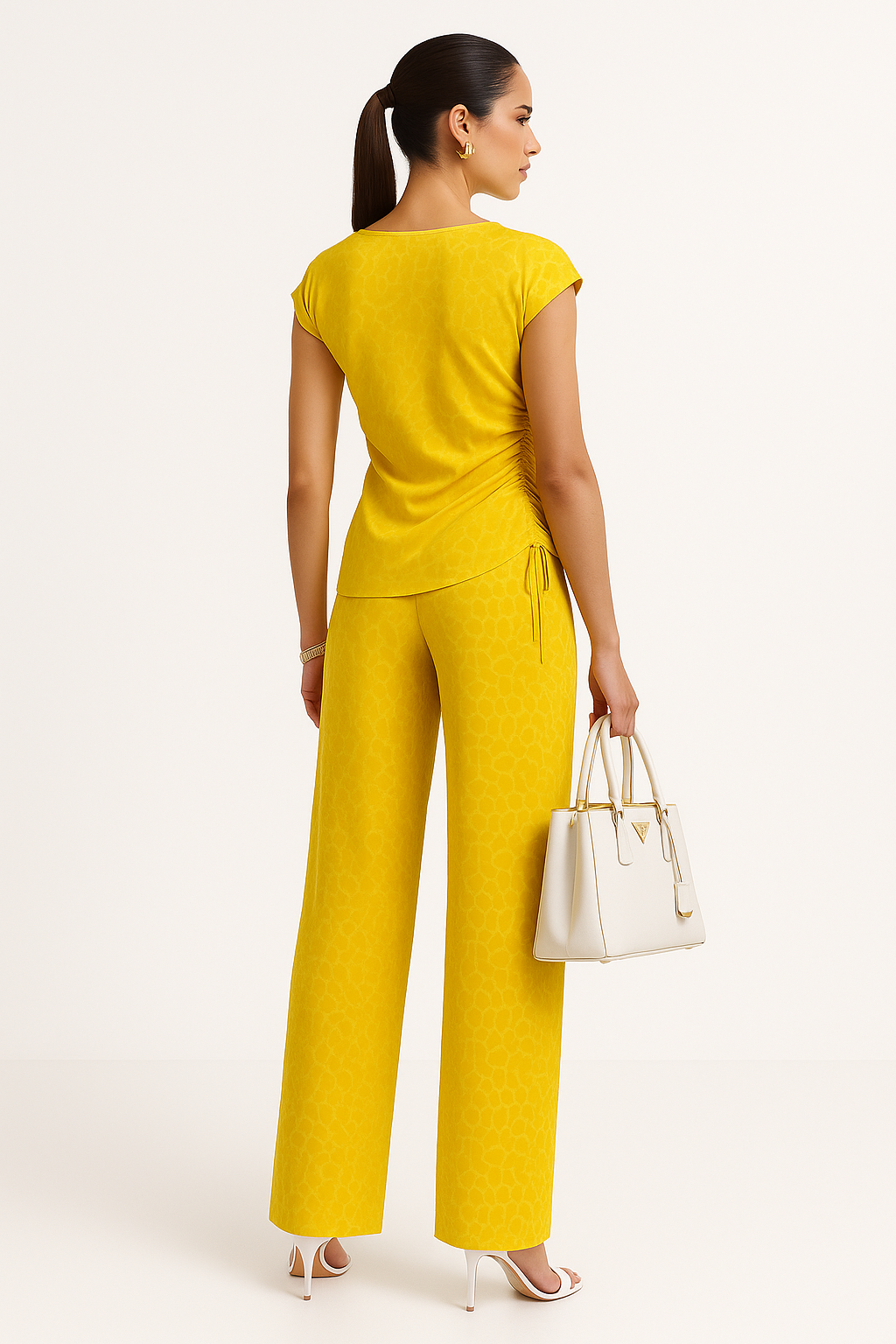 Yellow Satin Co-ord Set