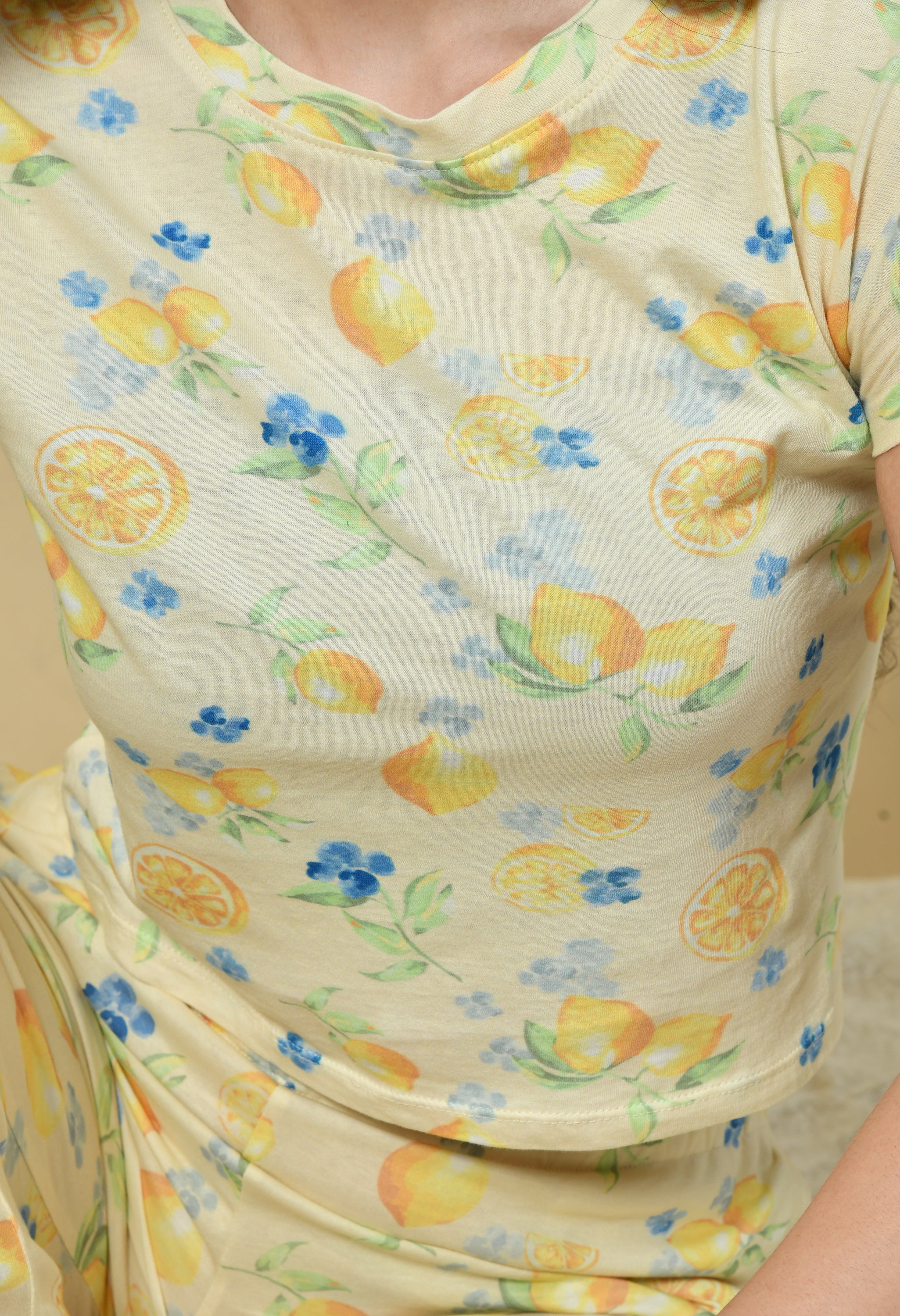 Lemon Splash Tank Top with Shorts
