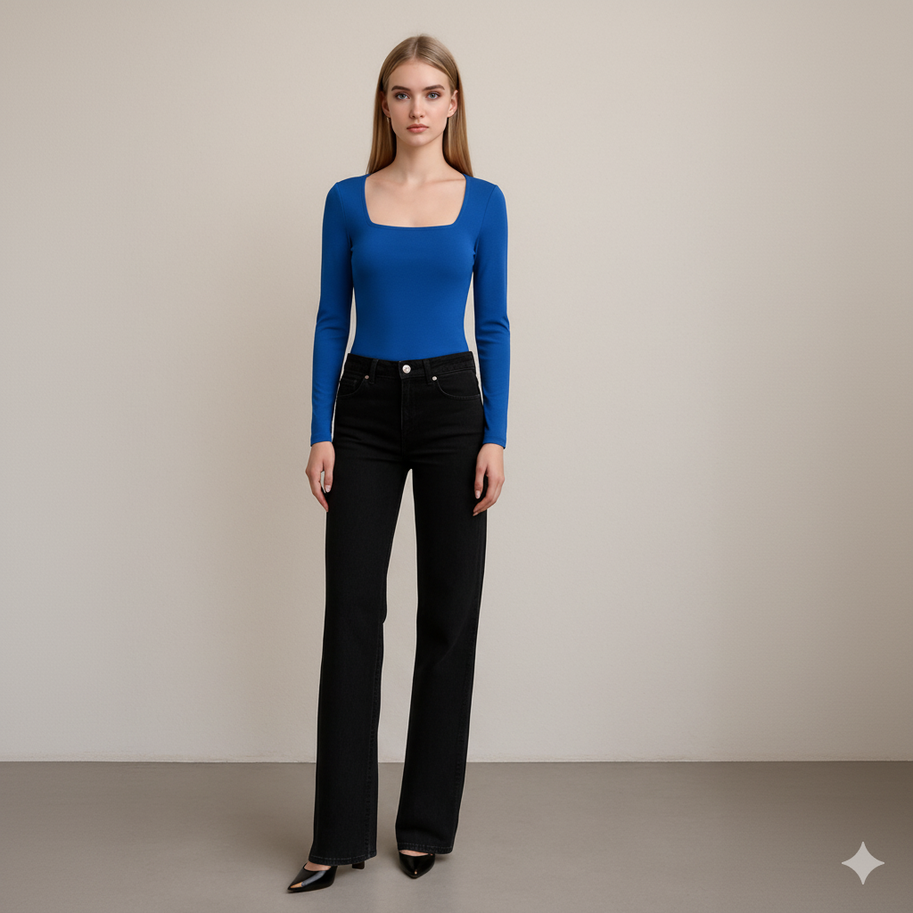 Sleek Square Neck Top