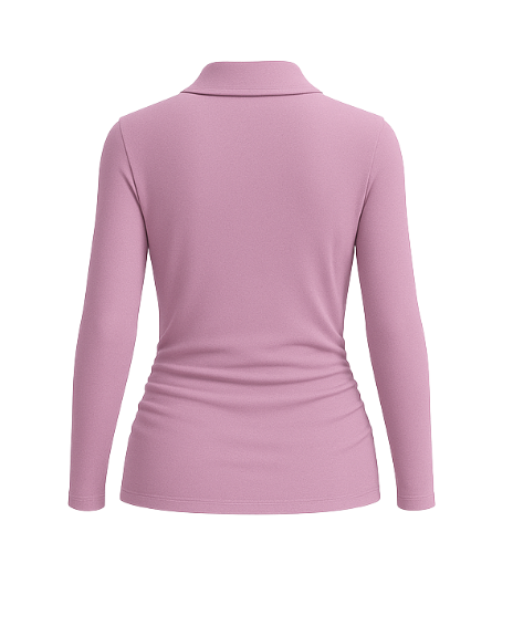 Lilac Cowl Scarf Neck Knit Top