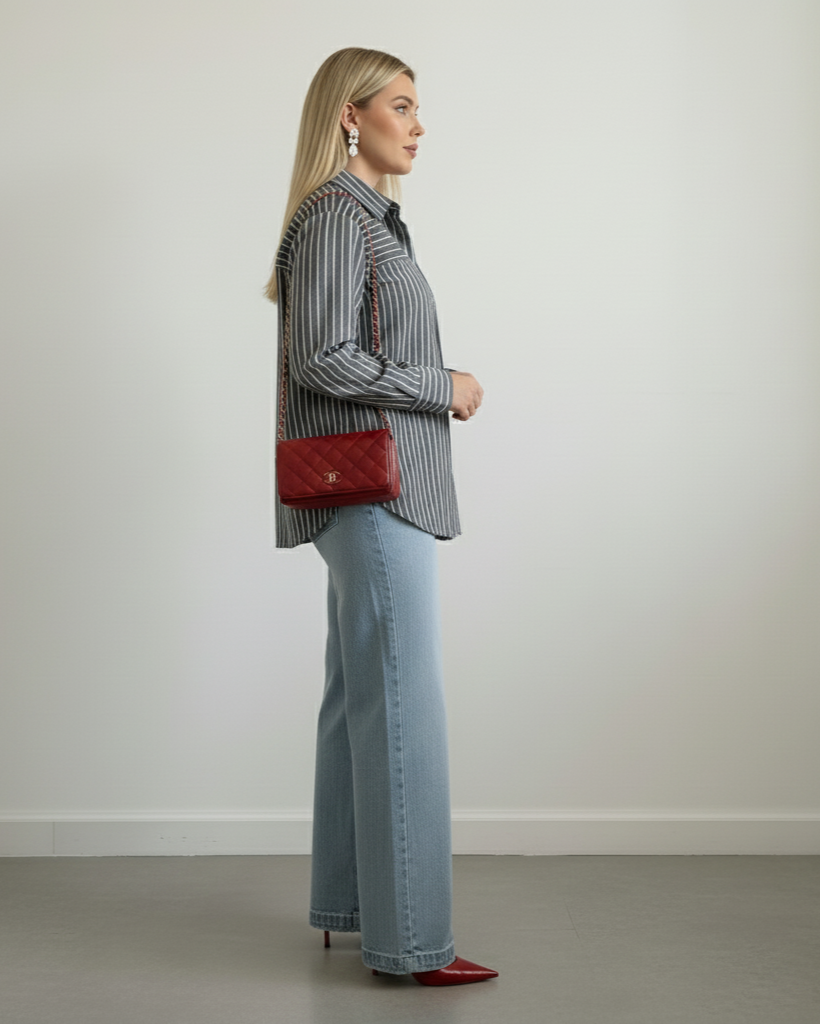 Oversized Open Back Button Shirt