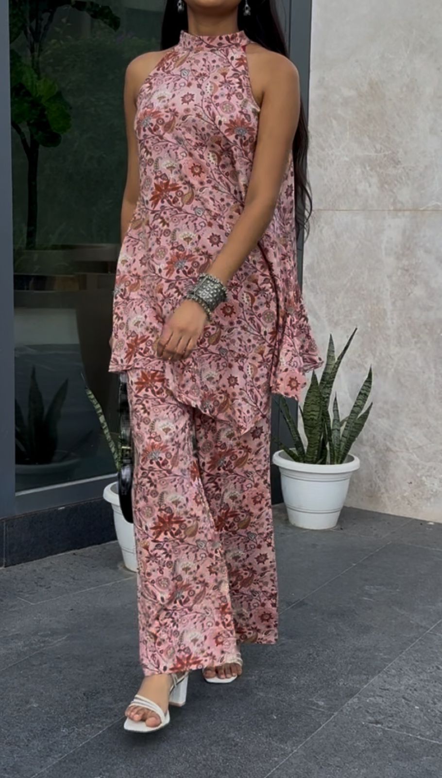 Floral Halter Neck Co-ord Set